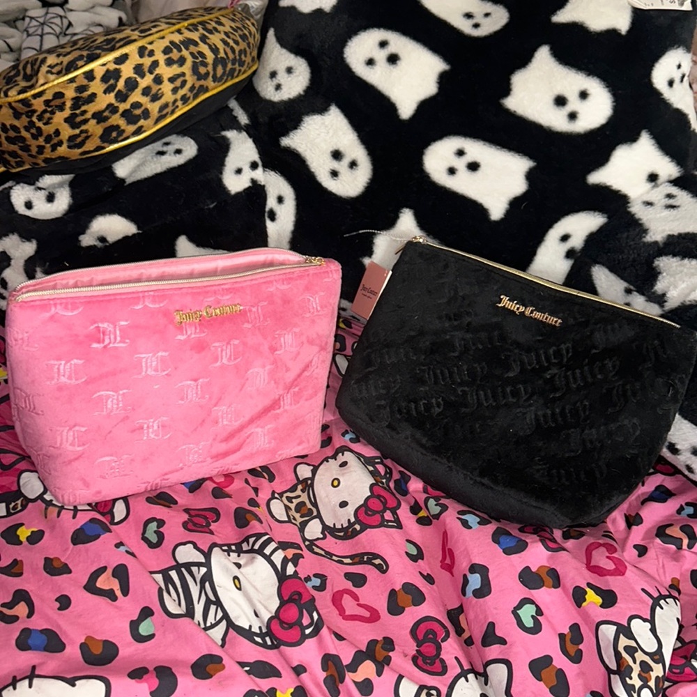 Juicy Couture Makeup Bag Bundle Pink And Black